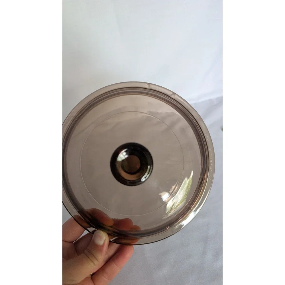 Pyrex Visions V-1-C Amber Glass Lid Replacement 6 Inch Round Visionware Cover